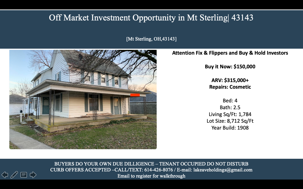 301 W Columbus St, Mount Sterling, OH