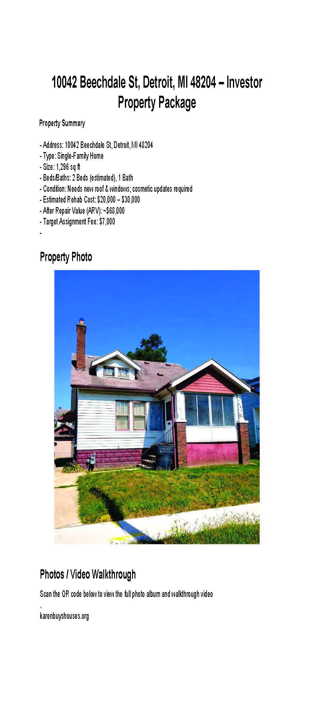 10042 Beechdale Ave, Detroit, MI